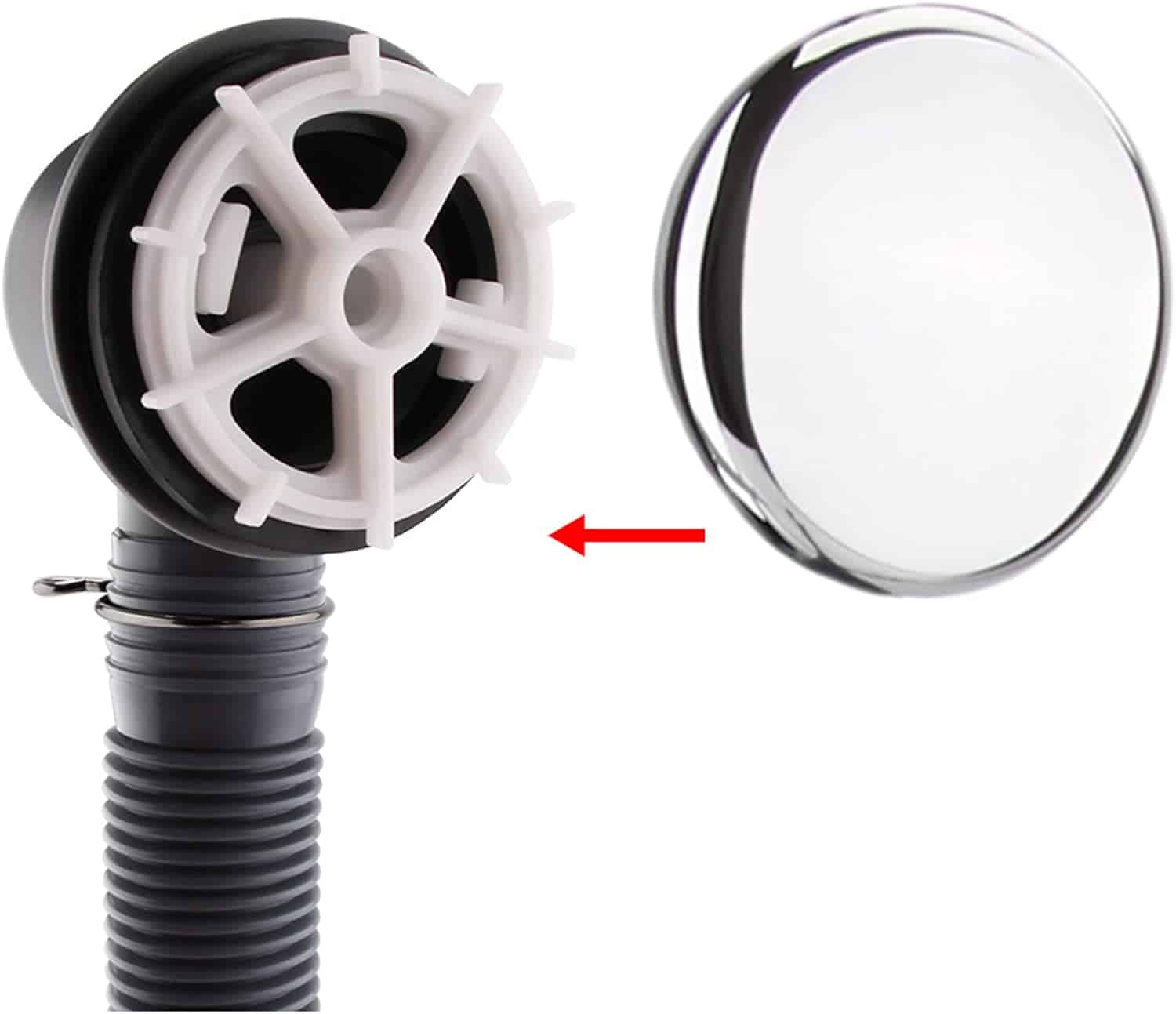 Round Clicker Bath Waste with Overflow - Image 4