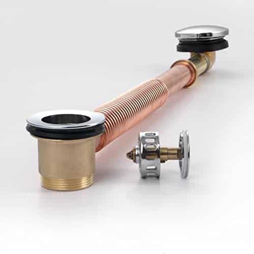 Rotary Bathtub Water Device Sewer Pipe Bathtub Drain with Overflow - Image 3