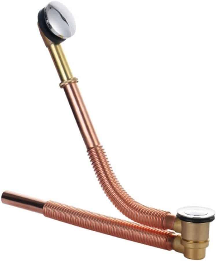 Rotary Bathtub Water Device Sewer Pipe Bathtub Drain with Overflow - Image 5
